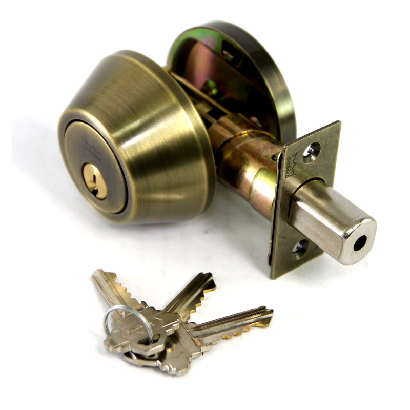 Dorma Single Cylindrical Deadbolt DB301 Single Finishes US5 Standard Satin Brass